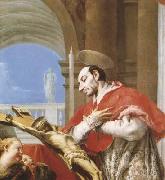 Giovanni Battista Tiepolo St Charles Borromeo (mk08) oil on canvas